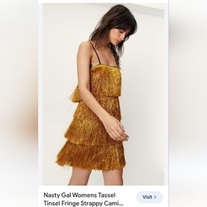 NWT Nasty Gal Tiered Tinsel Dress